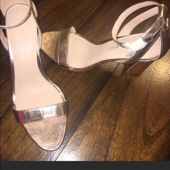 madden girl rose gold heels